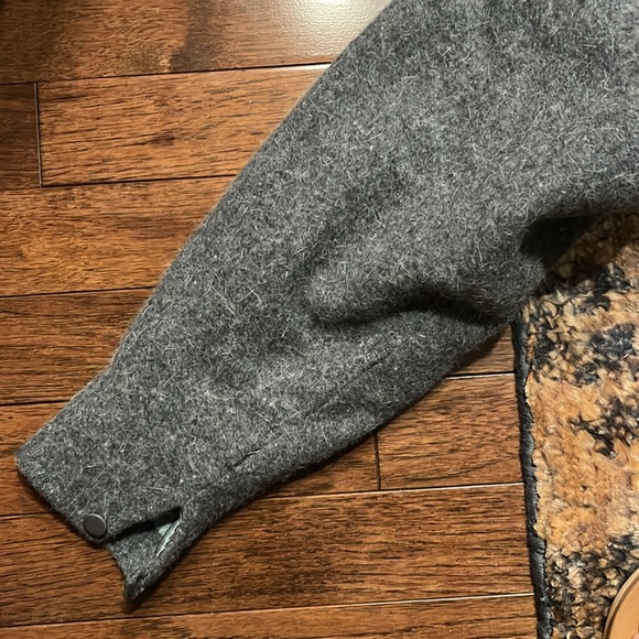 Vintage gray wool blouse - fully lined. Size 4 - Picture 8 of 12